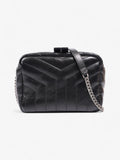 Saint Laurent LouLou Bowling Bag Black Calfskin Leather Small