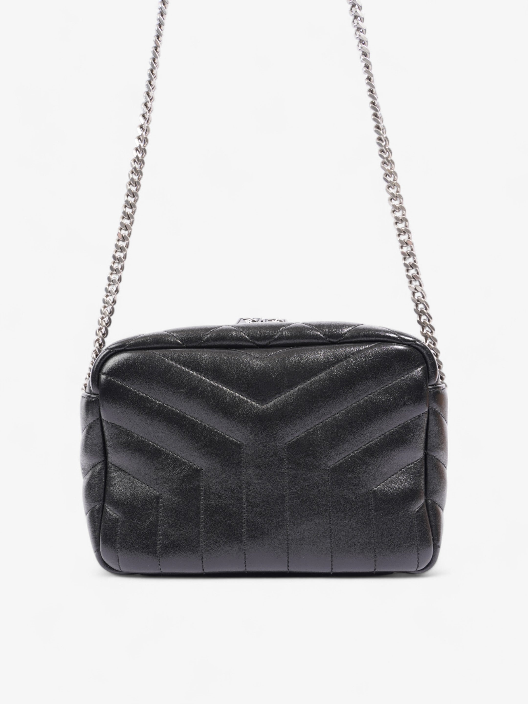 Saint Laurent LouLou Bowling Bag Black Calfskin Leather Small