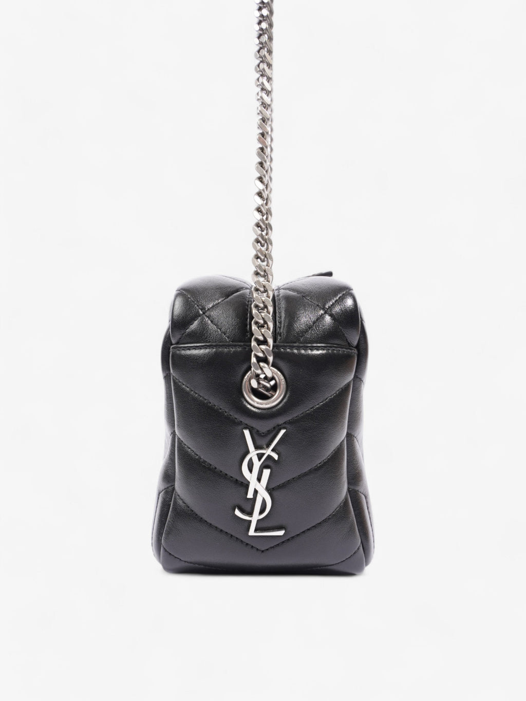 Saint Laurent LouLou Bowling Bag Black Calfskin Leather Small