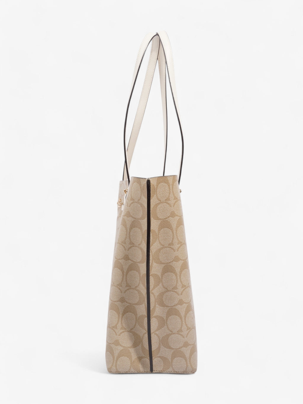 Coach Mollie Tote Beige / White Canvas