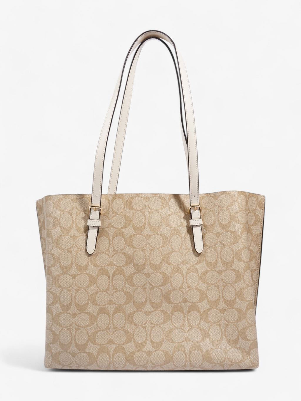 Coach Mollie Tote Beige / White Canvas