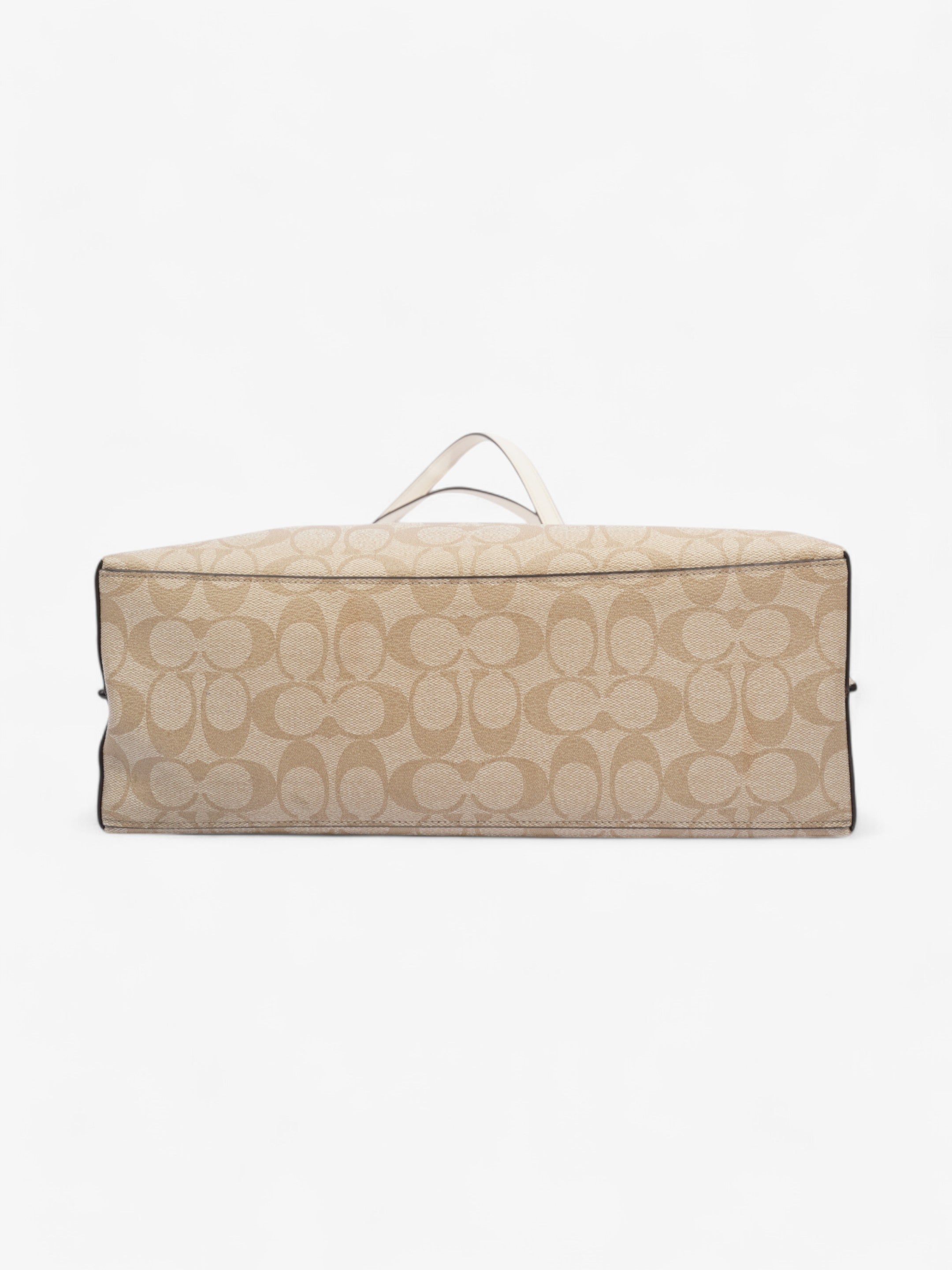 Coach Mollie Tote Beige / White Canvas