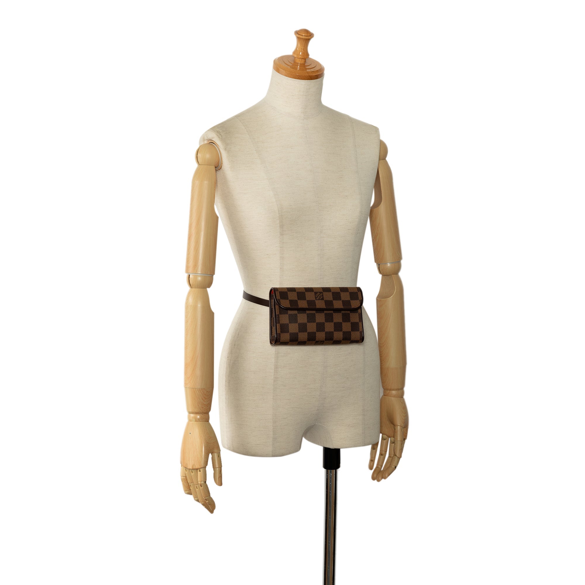 Brown Louis Vuitton Damier Ebene Pochette Florentine Belt Bag