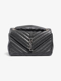 Saint Laurent College Black Lambskin Leather Medium