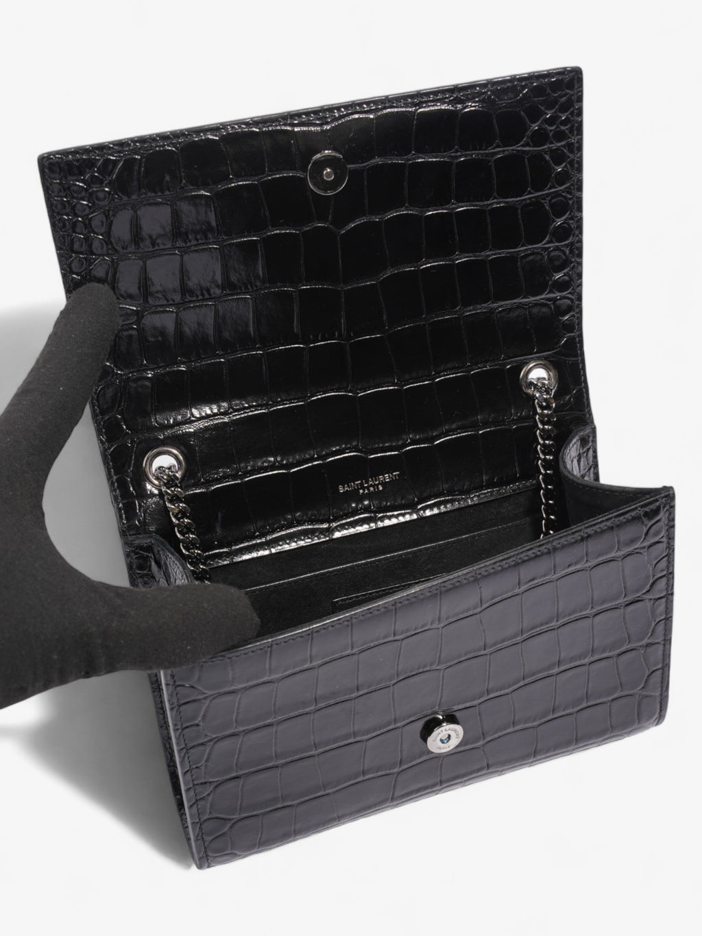 Saint Laurent Kate Black Calfskin Leather Small