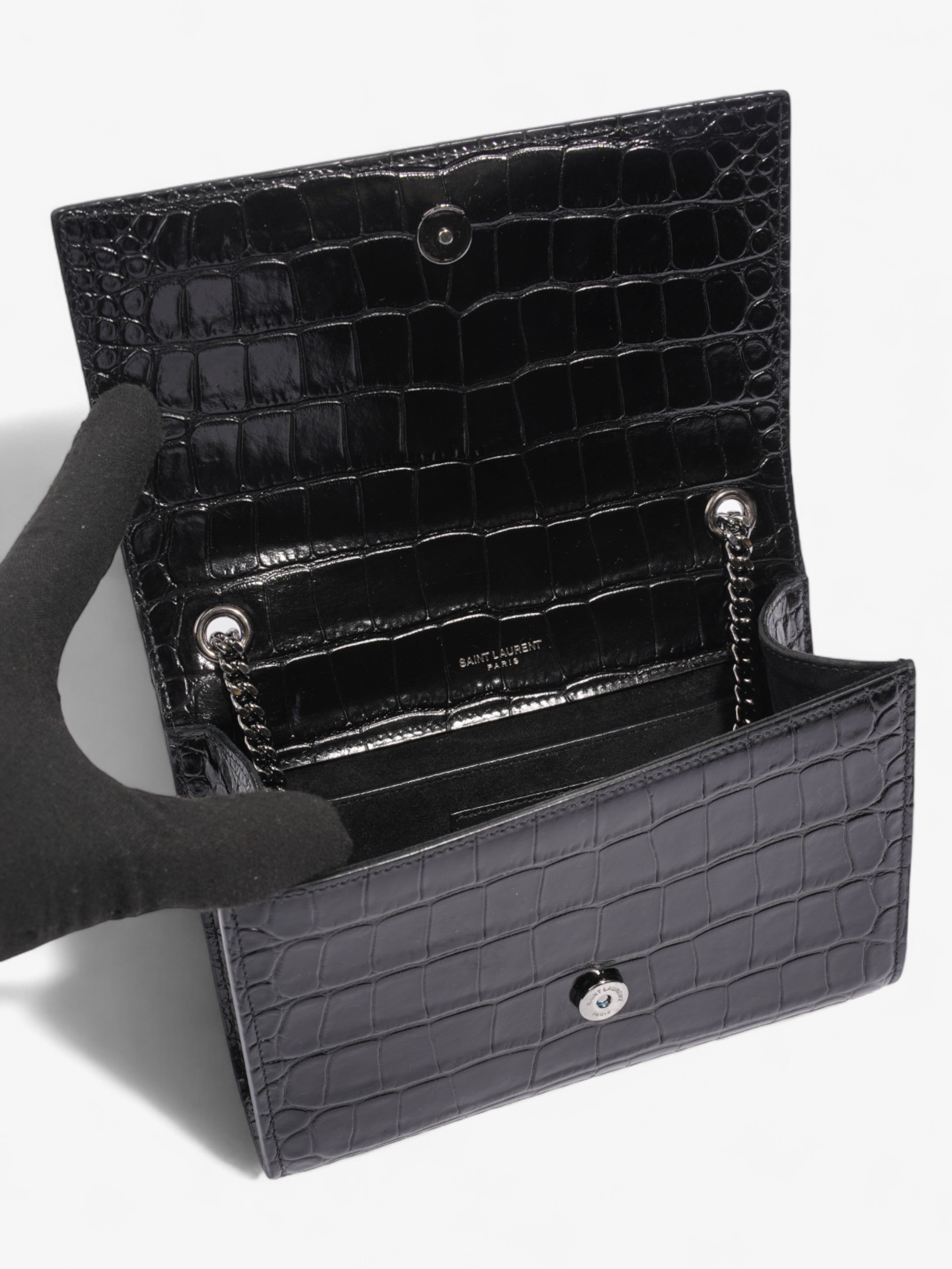 Saint Laurent Kate Black Calfskin Leather Small