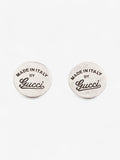 Gucci Logo Earrings Silver Silver Sterling