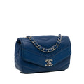Chanel Mini Caviar Chevron Data Center Envelope Flap Bag