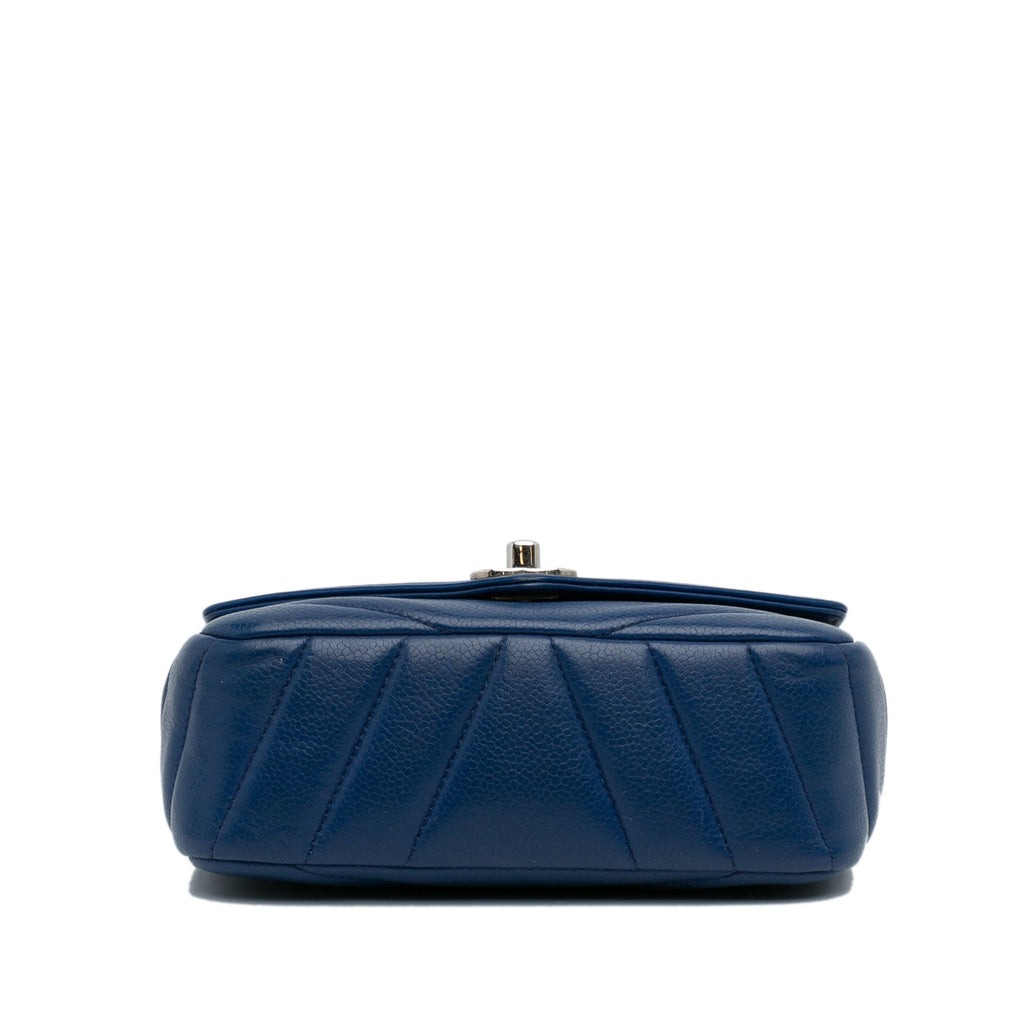 Chanel Mini Caviar Chevron Data Center Envelope Flap Bag
