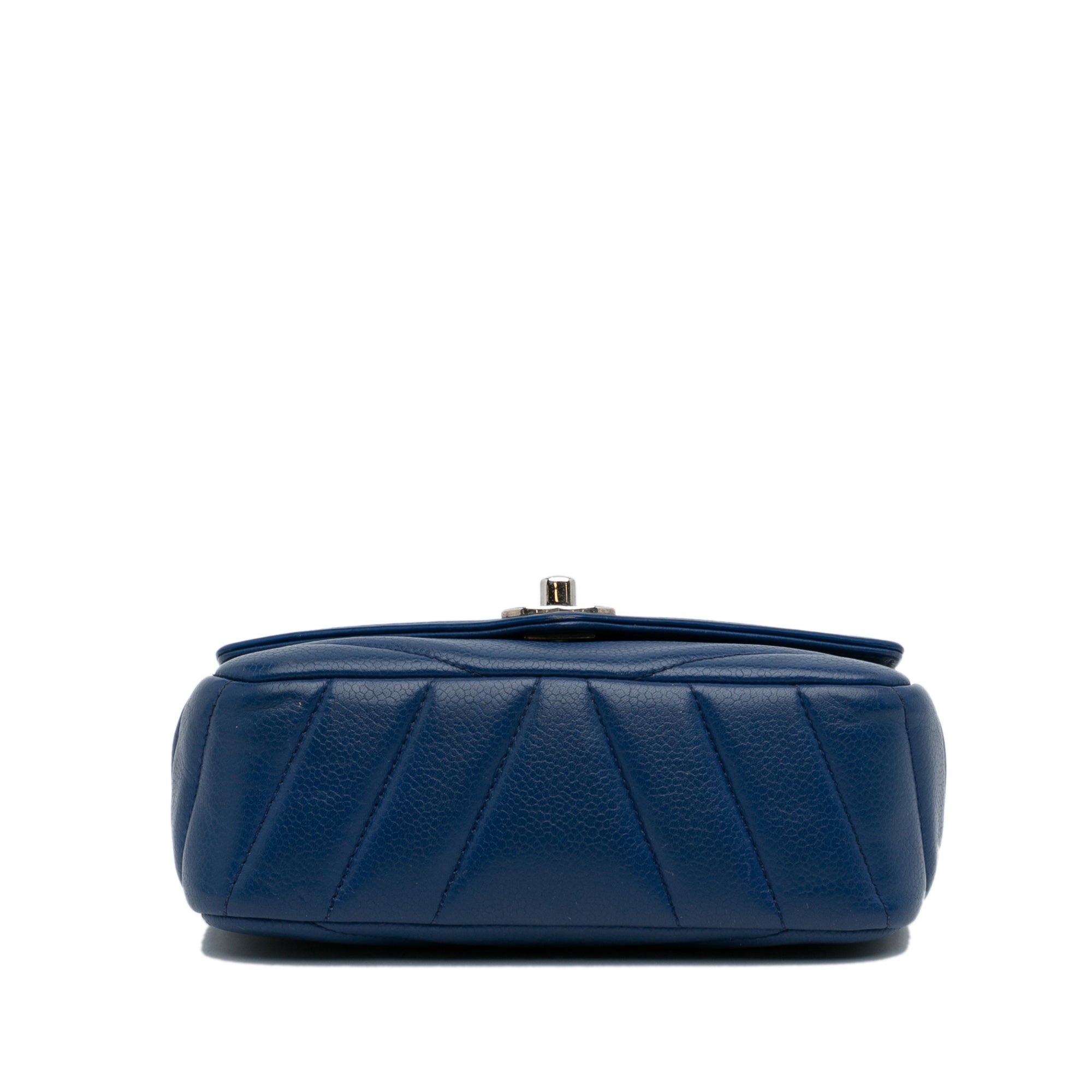 Chanel Mini Caviar Chevron Data Center Envelope Flap Bag