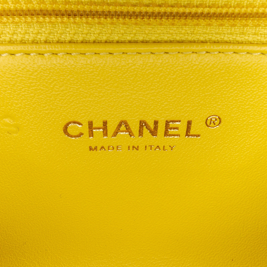 Chanel Coco Belt Bag Yellow Chevron Lambskin Gold