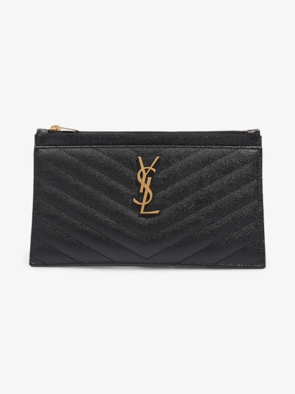 Saint Laurent CASSANDRE MATELASSè„¡ pouch Black Calfskin Leather