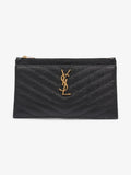 Saint Laurent CASSANDRE MATELASSè„¡ pouch Black Calfskin Leather
