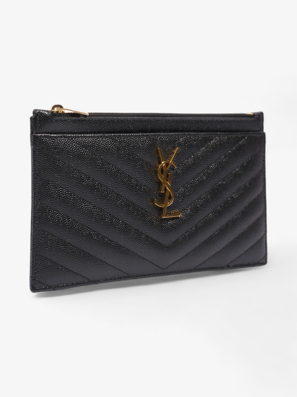 Saint Laurent CASSANDRE MATELASSè„¡ pouch Black Calfskin Leather