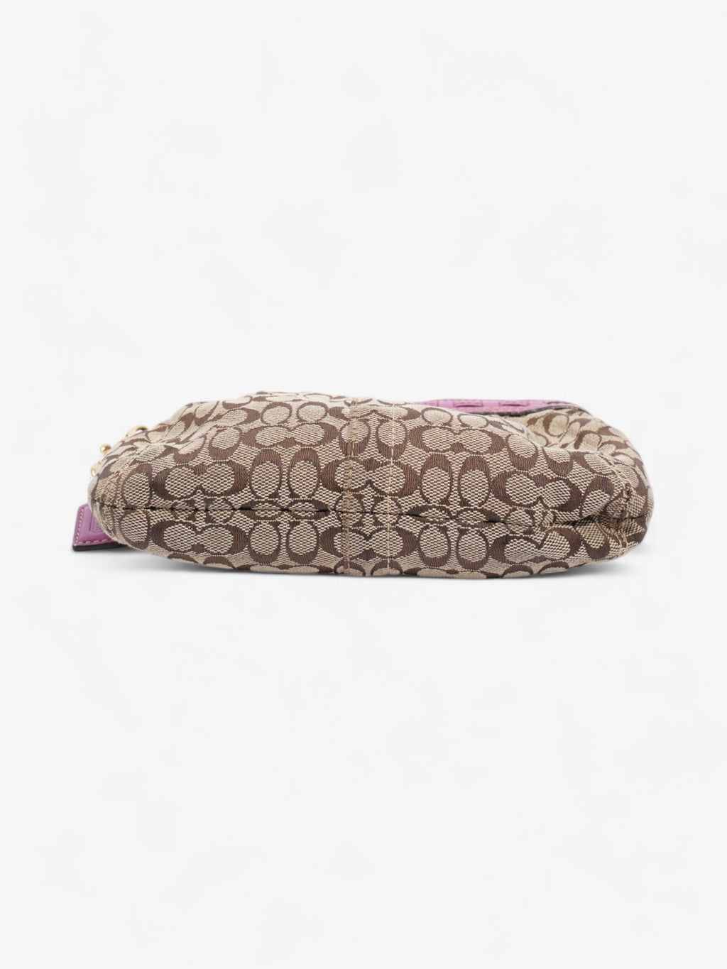 Coach Monogram Wristlet Brown / Orchid Canvas