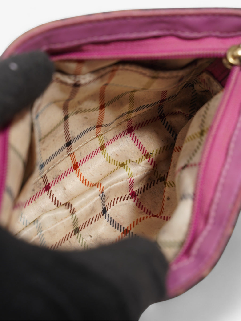 Coach Monogram Wristlet Brown / Orchid Canvas