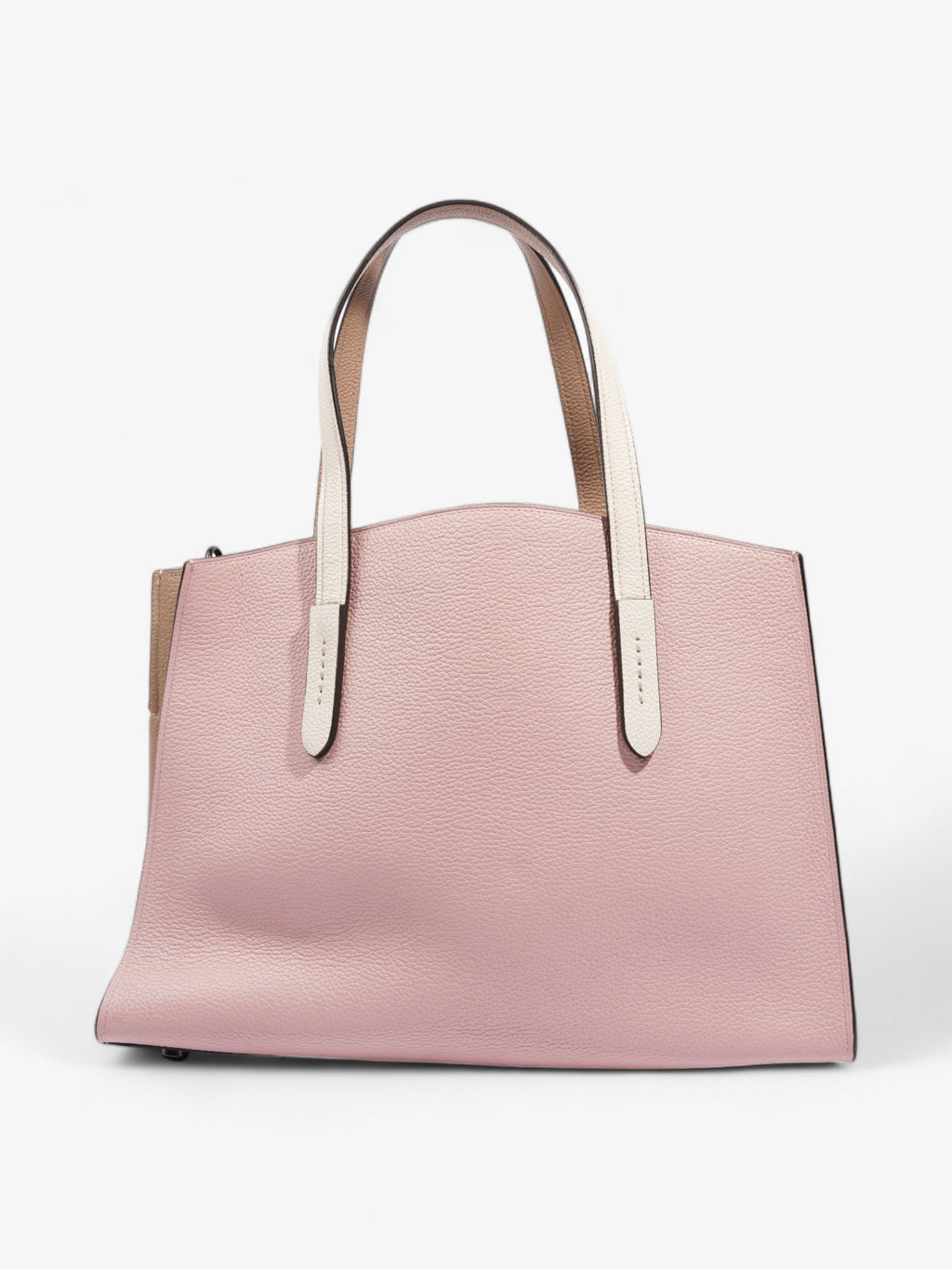 Coach Charlie Carryall Bag Ice Pink / White / Beige Leather