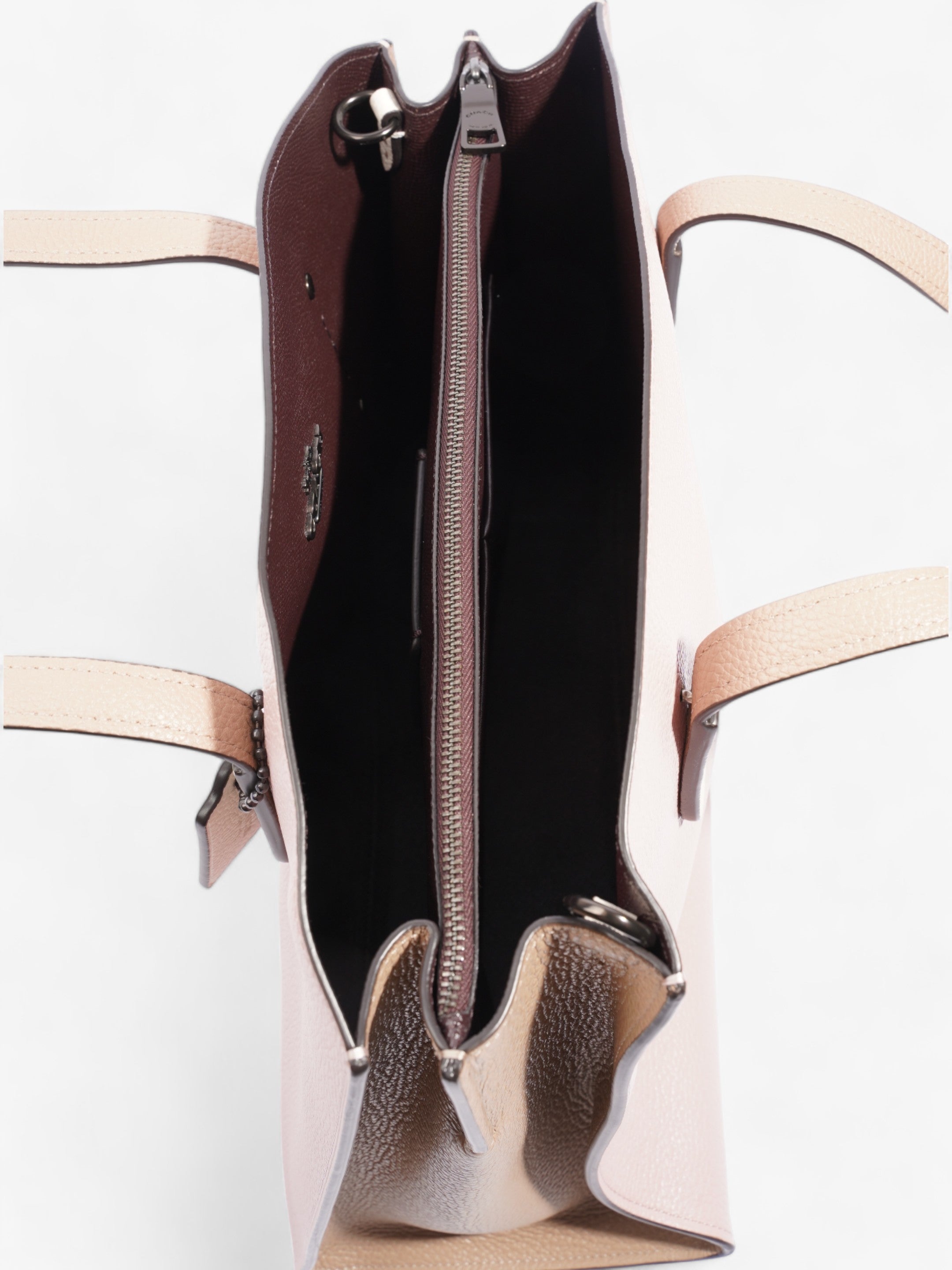 Coach Charlie Carryall Bag Ice Pink / White / Beige Leather