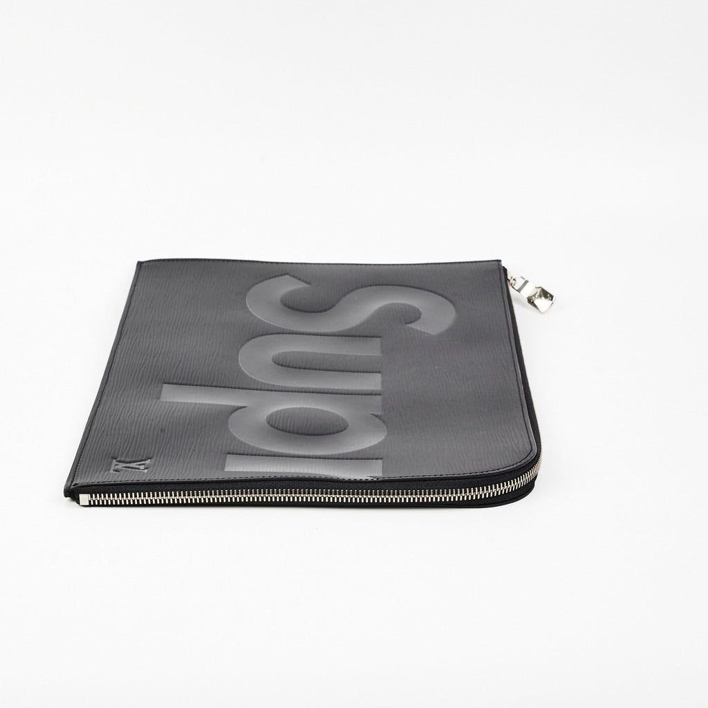Louis Vuitton X Supreme Pouch Epi Black