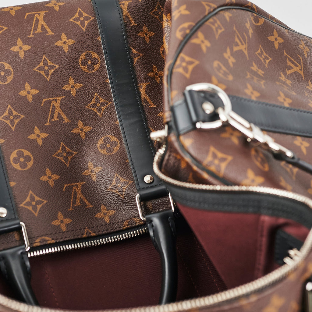 Louis Vuitton Keepall 55 Bandouli猫re Monogram Macassar