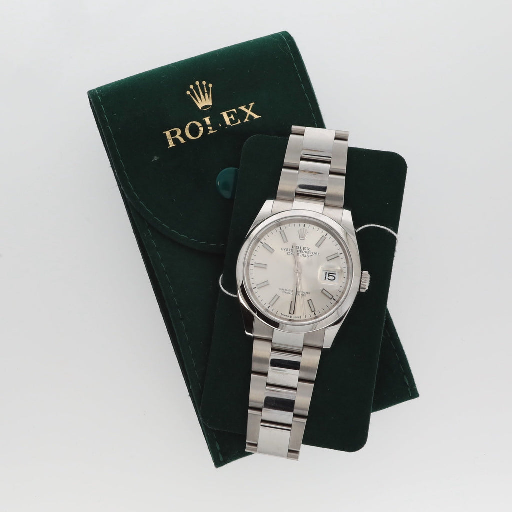 ROLEX Datejust, steel watch and bracelet, circa 2019