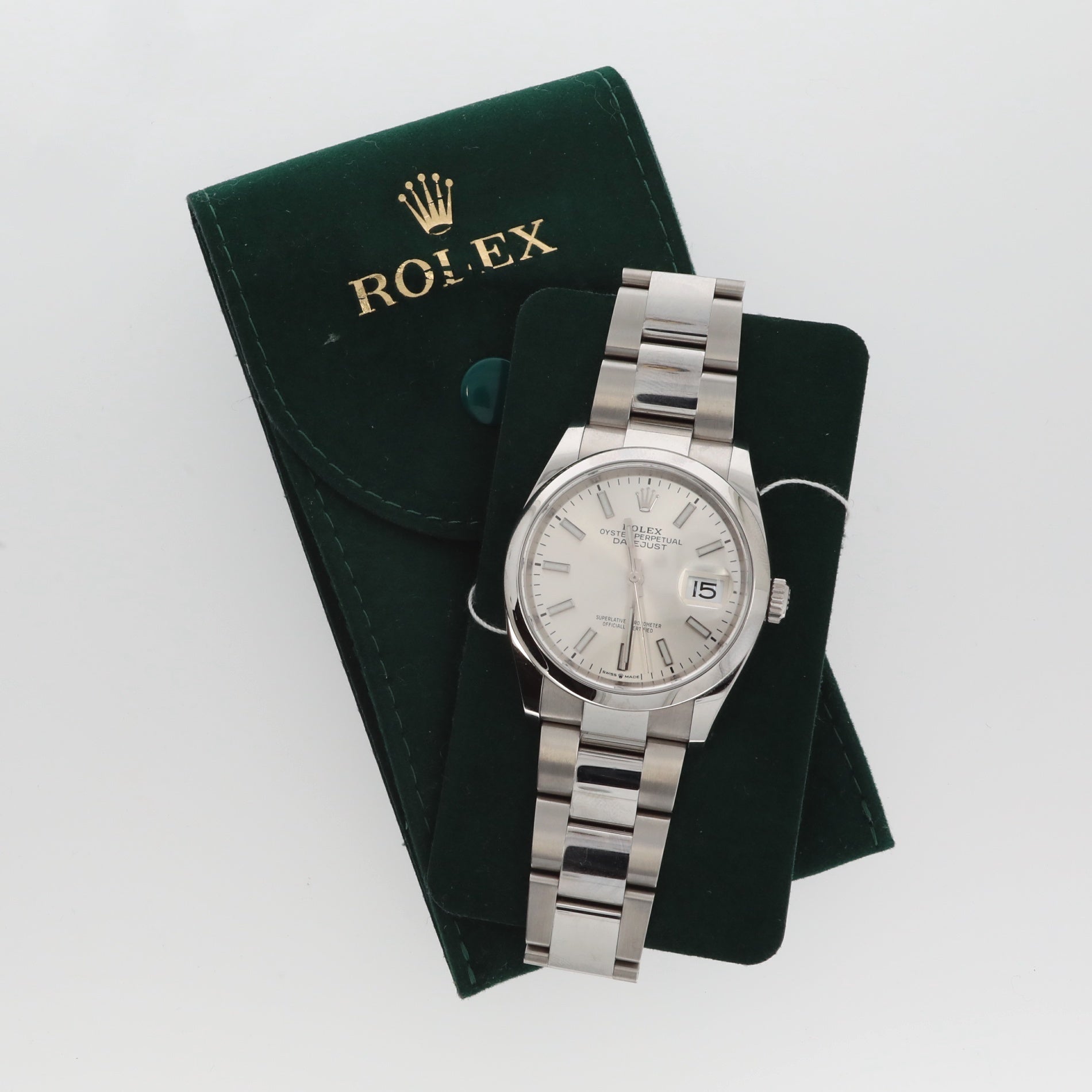 ROLEX Datejust, steel watch and bracelet, circa 2019