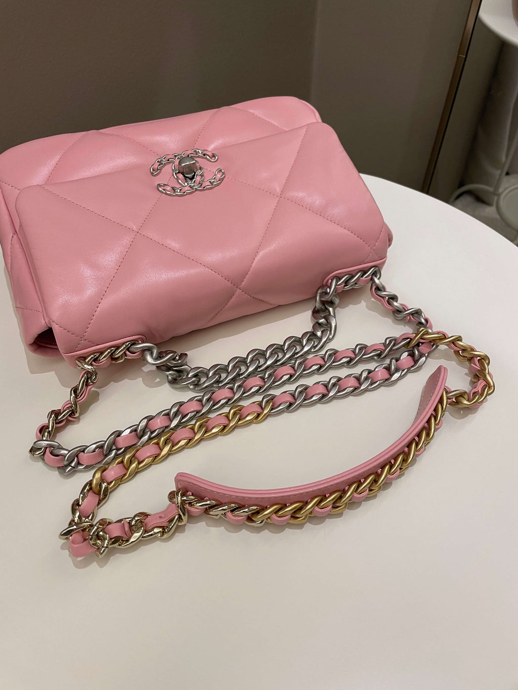 Chanel 19 Flap Bag Pink Lambskin
