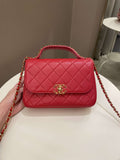 Chanel Infinity Top Handle Bag Red