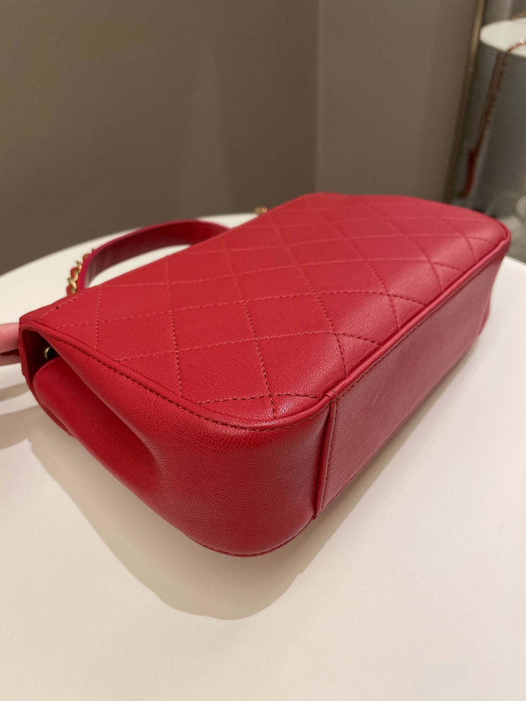 Chanel Infinity Top Handle Bag Red