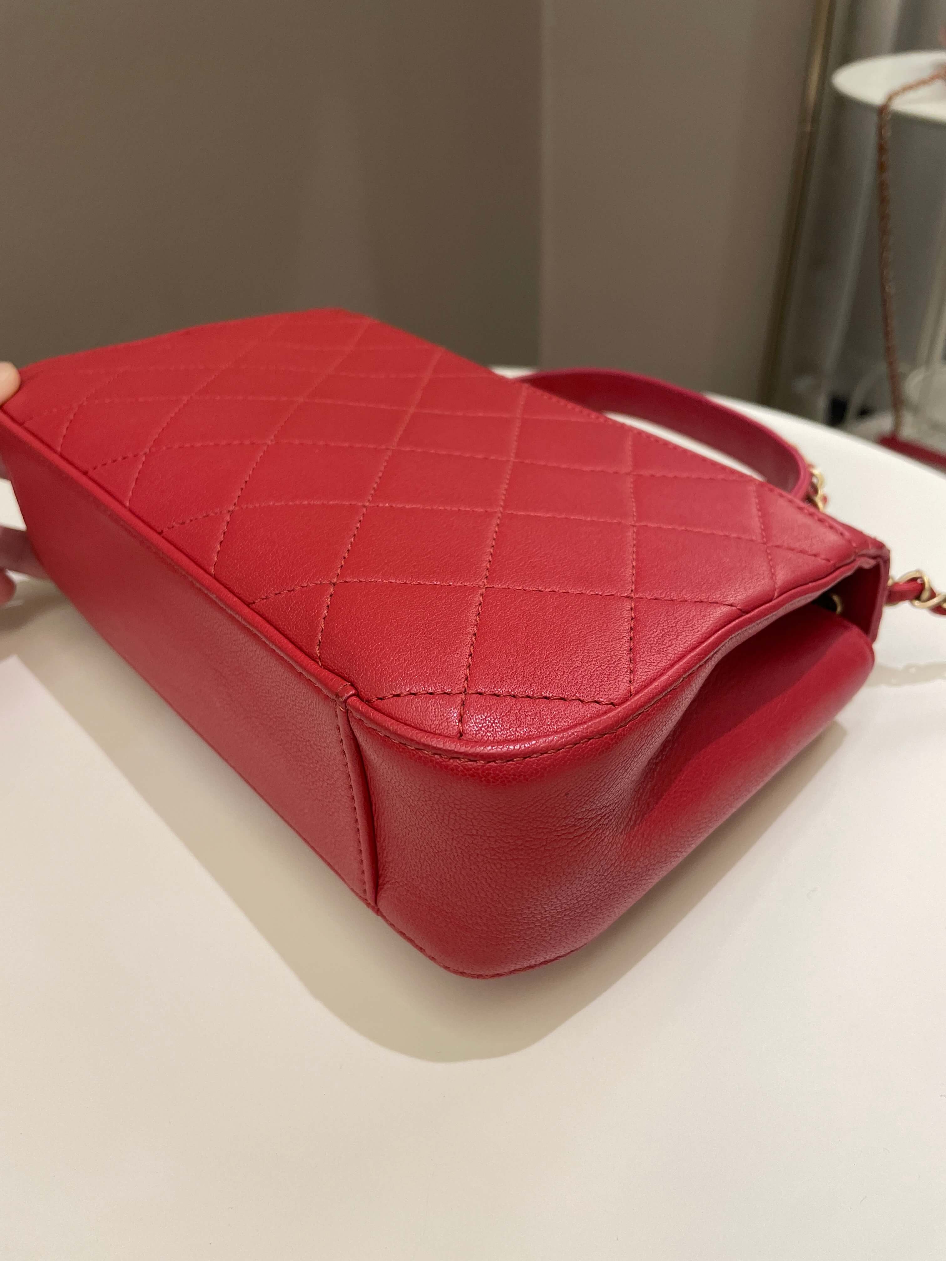 Chanel Infinity Top Handle Bag Red