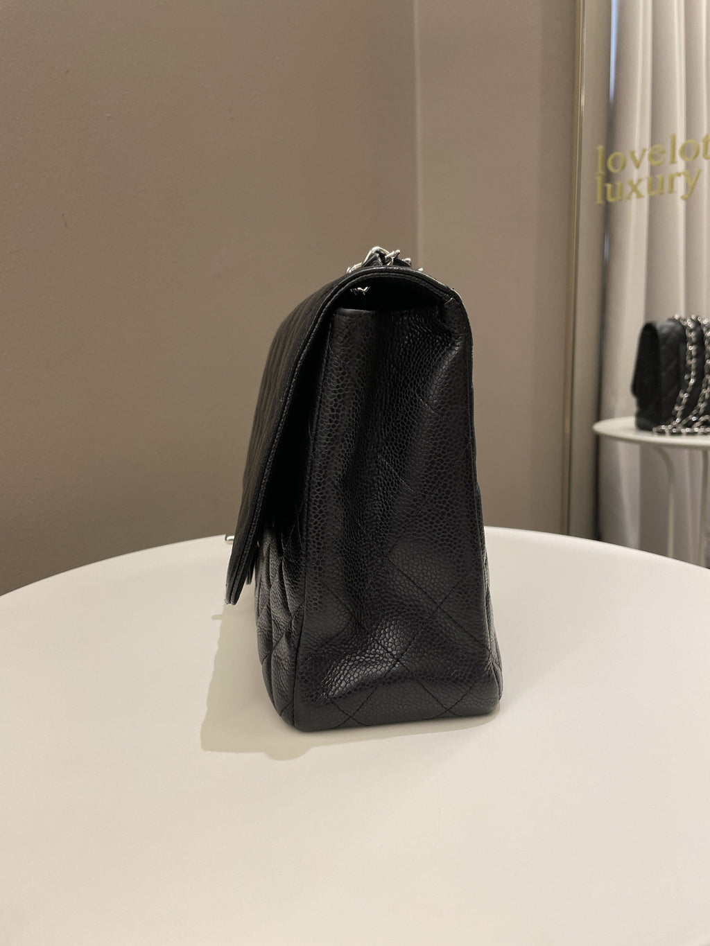 Chanel Classic Quilted Jumbo Single Flap Black Caviar