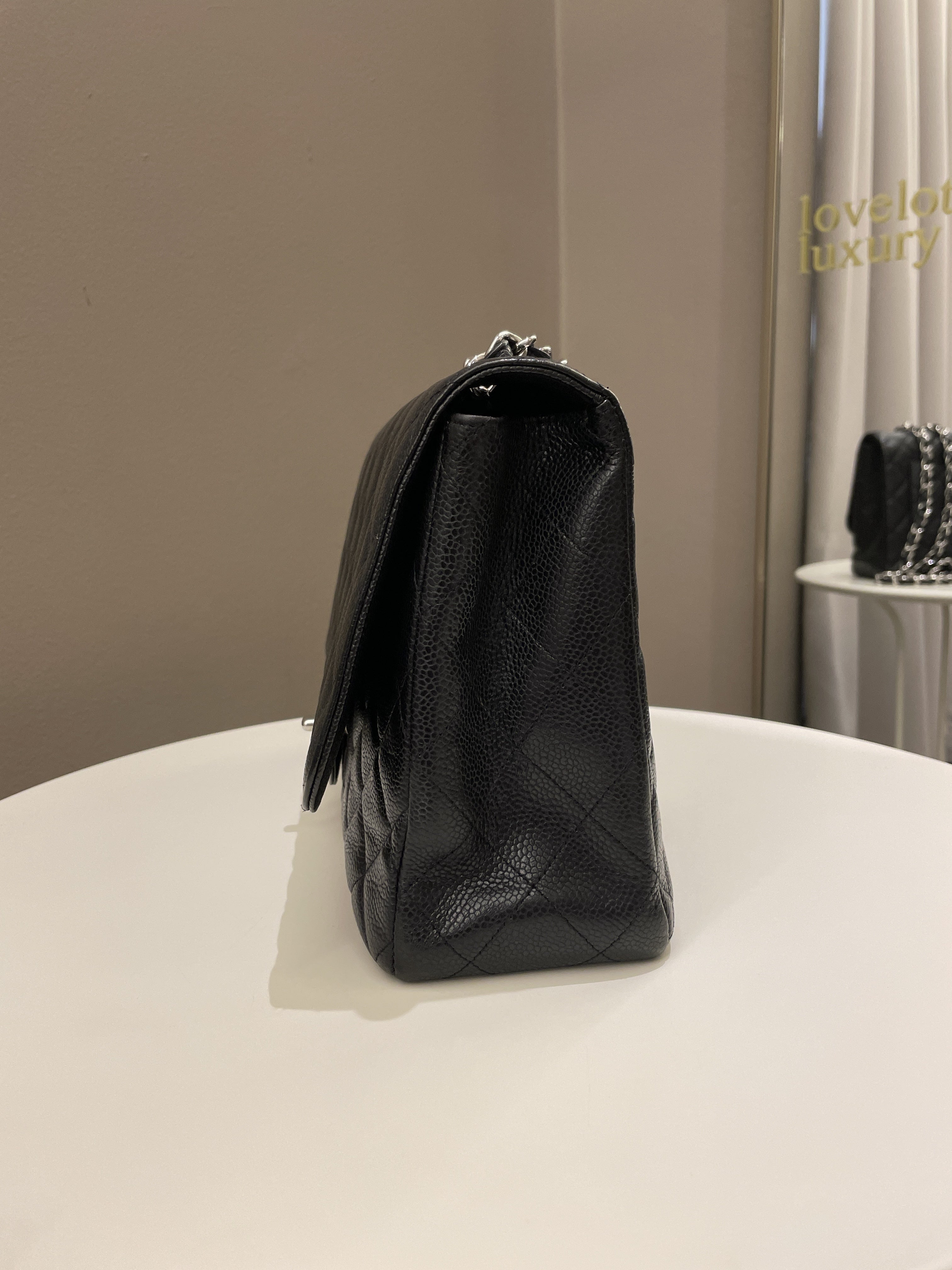 Chanel Classic Quilted Jumbo Single Flap Black Caviar