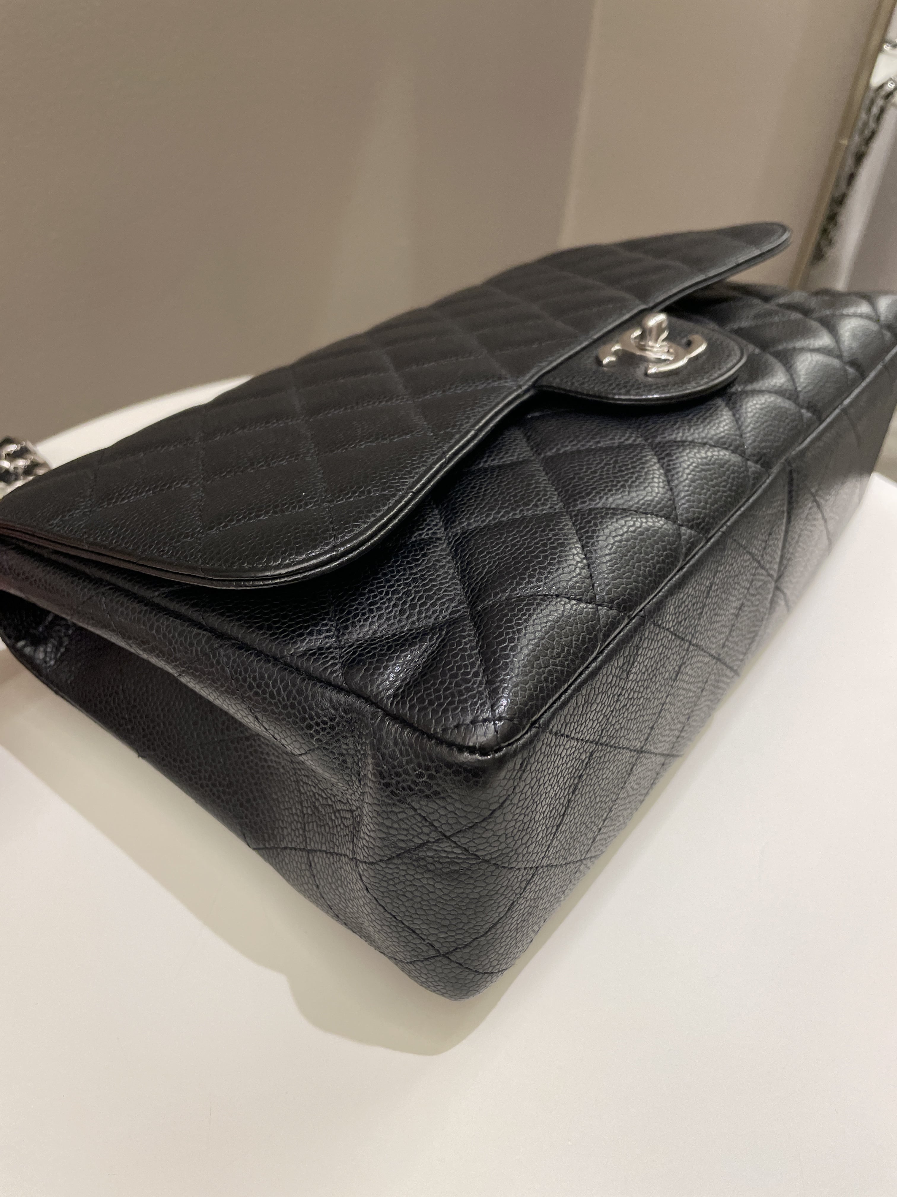 Chanel Classic Quilted Jumbo Single Flap Black Caviar