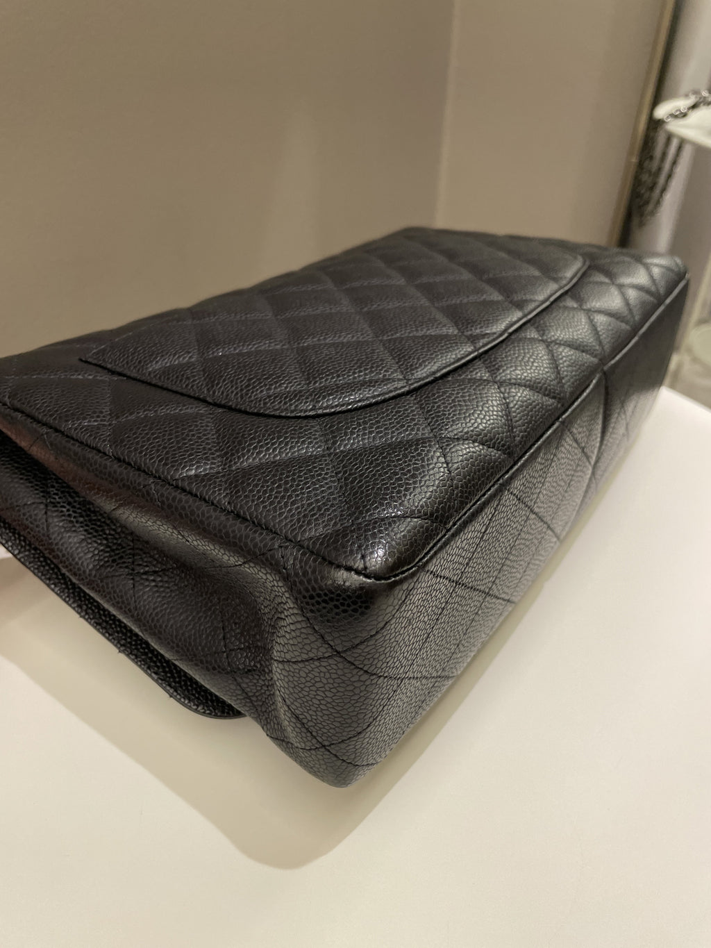 Chanel Classic Quilted Jumbo Single Flap Black Caviar