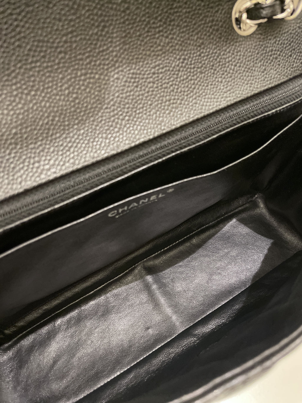 Chanel Classic Quilted Jumbo Single Flap Black Caviar