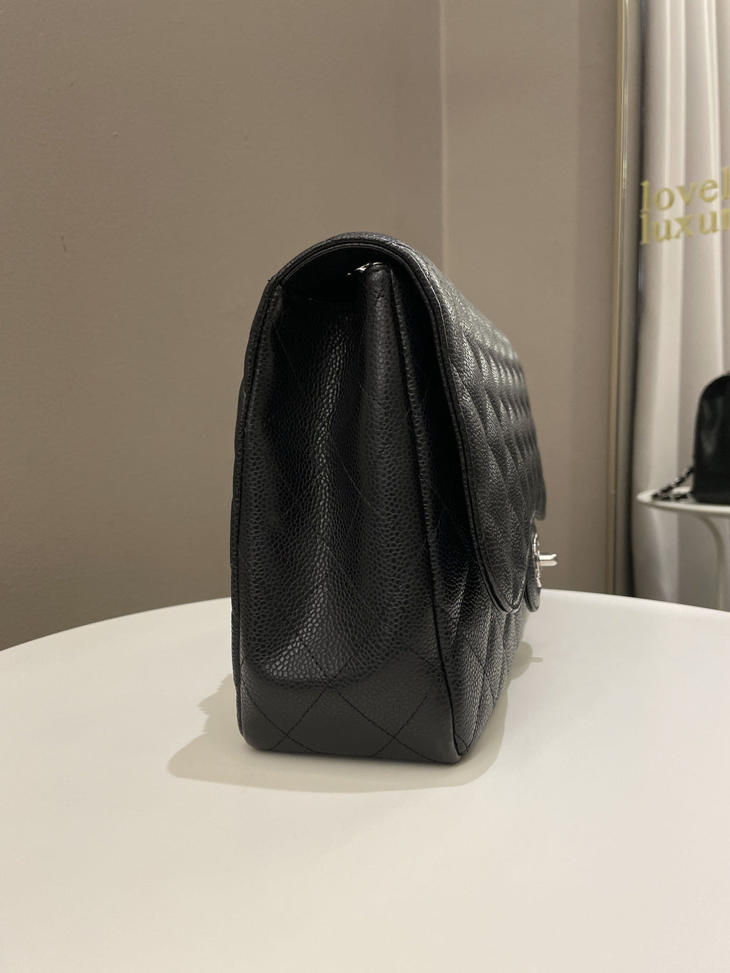 Chanel Classic Quilted Jumbo Single Flap Black Caviar