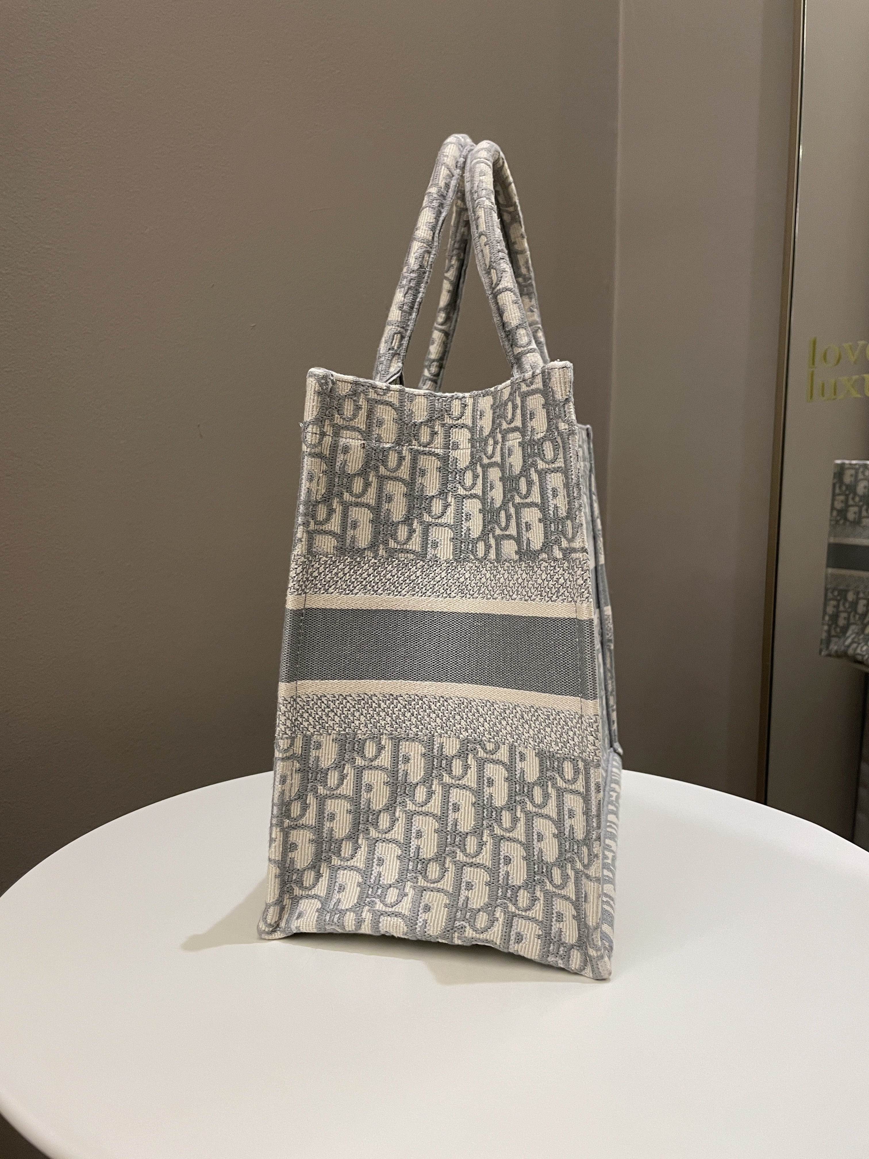 Dior Book Tote Grey Oblique