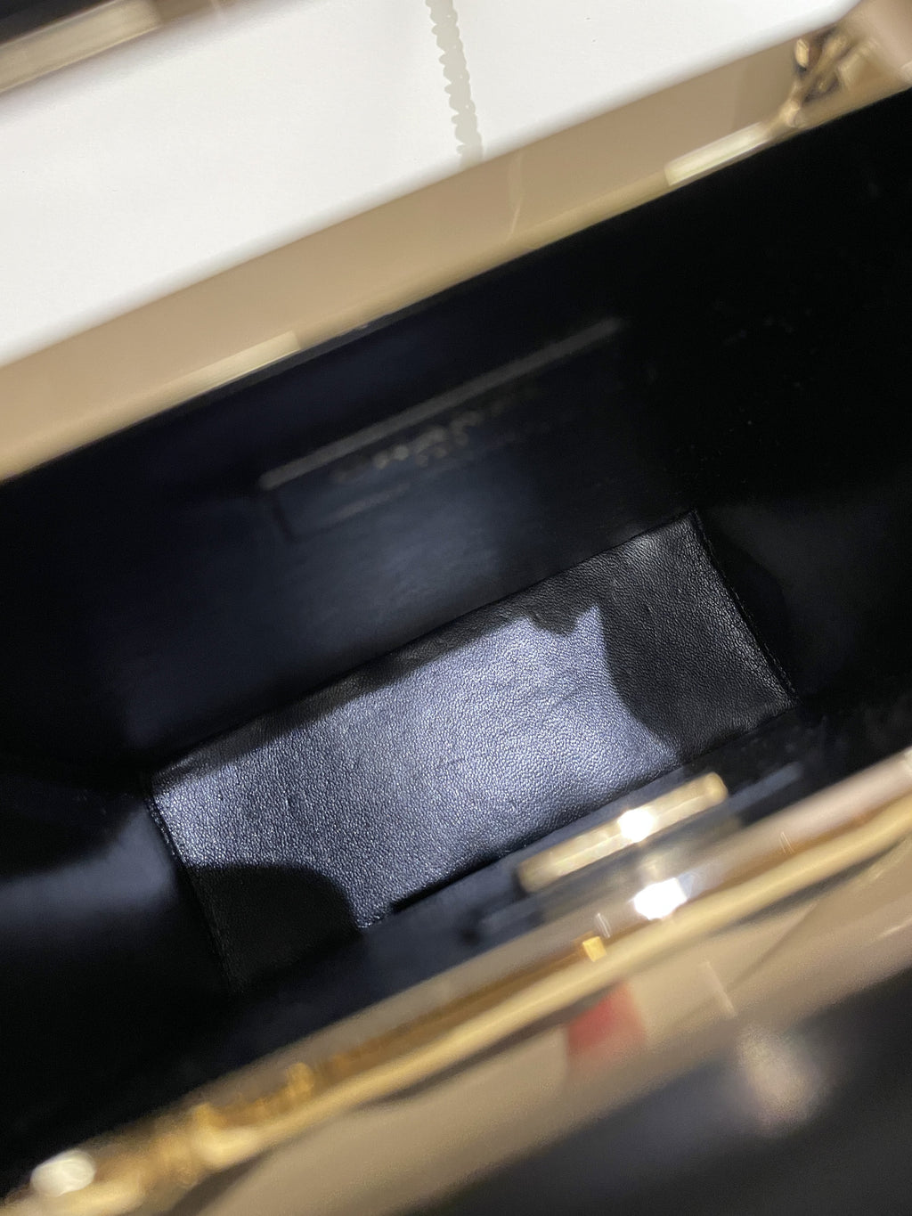 Chanel Evening Handle Chain Box Bag Black Caviar