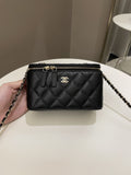 Chanel Quilted Mini Vanity Rectangular Black Caviar