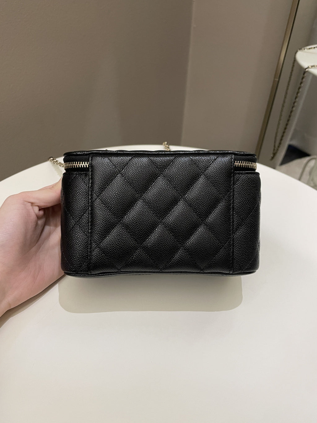 Chanel Quilted Mini Vanity Rectangular Black Caviar