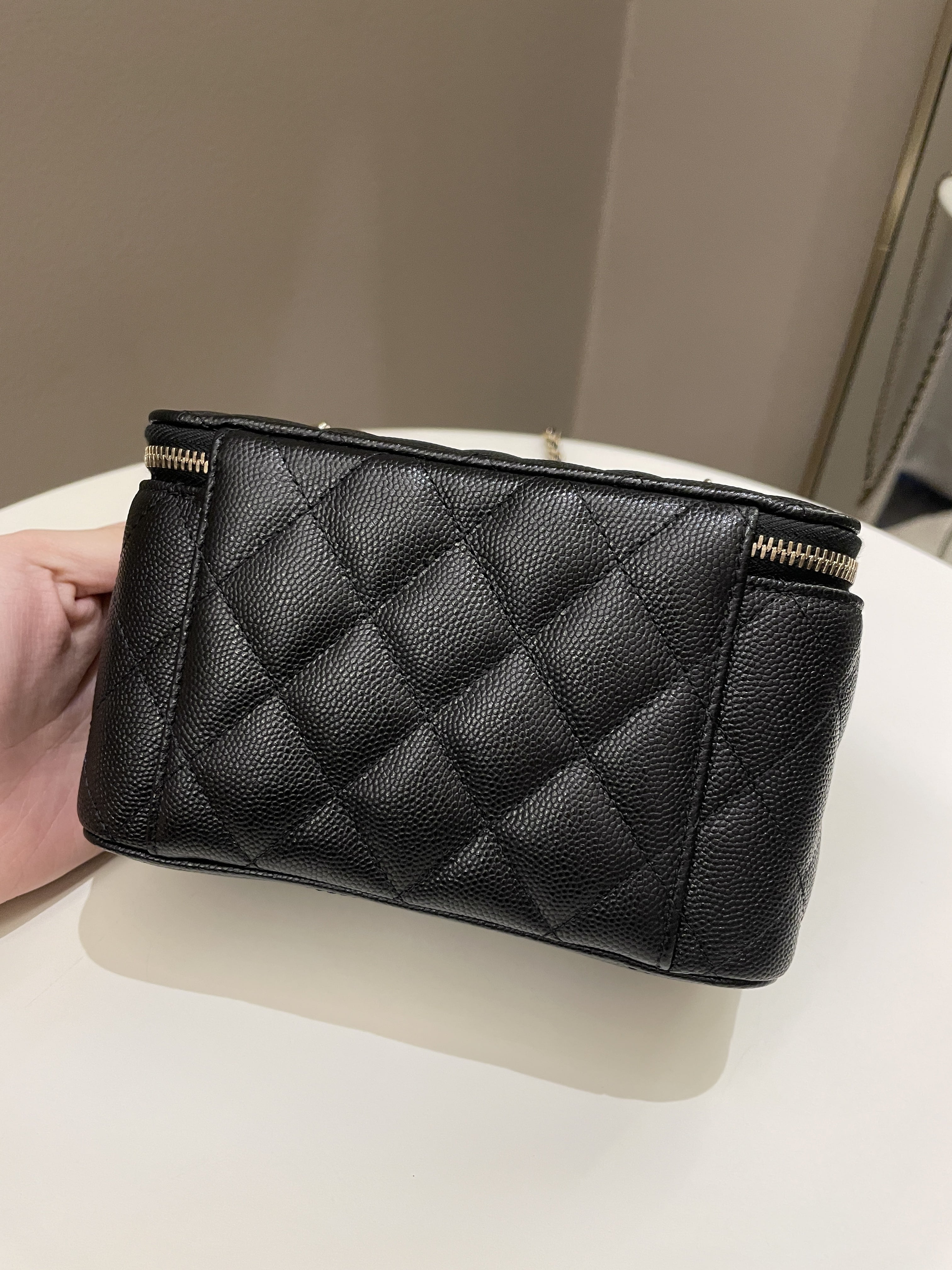 Chanel Quilted Mini Vanity Rectangular Black Caviar