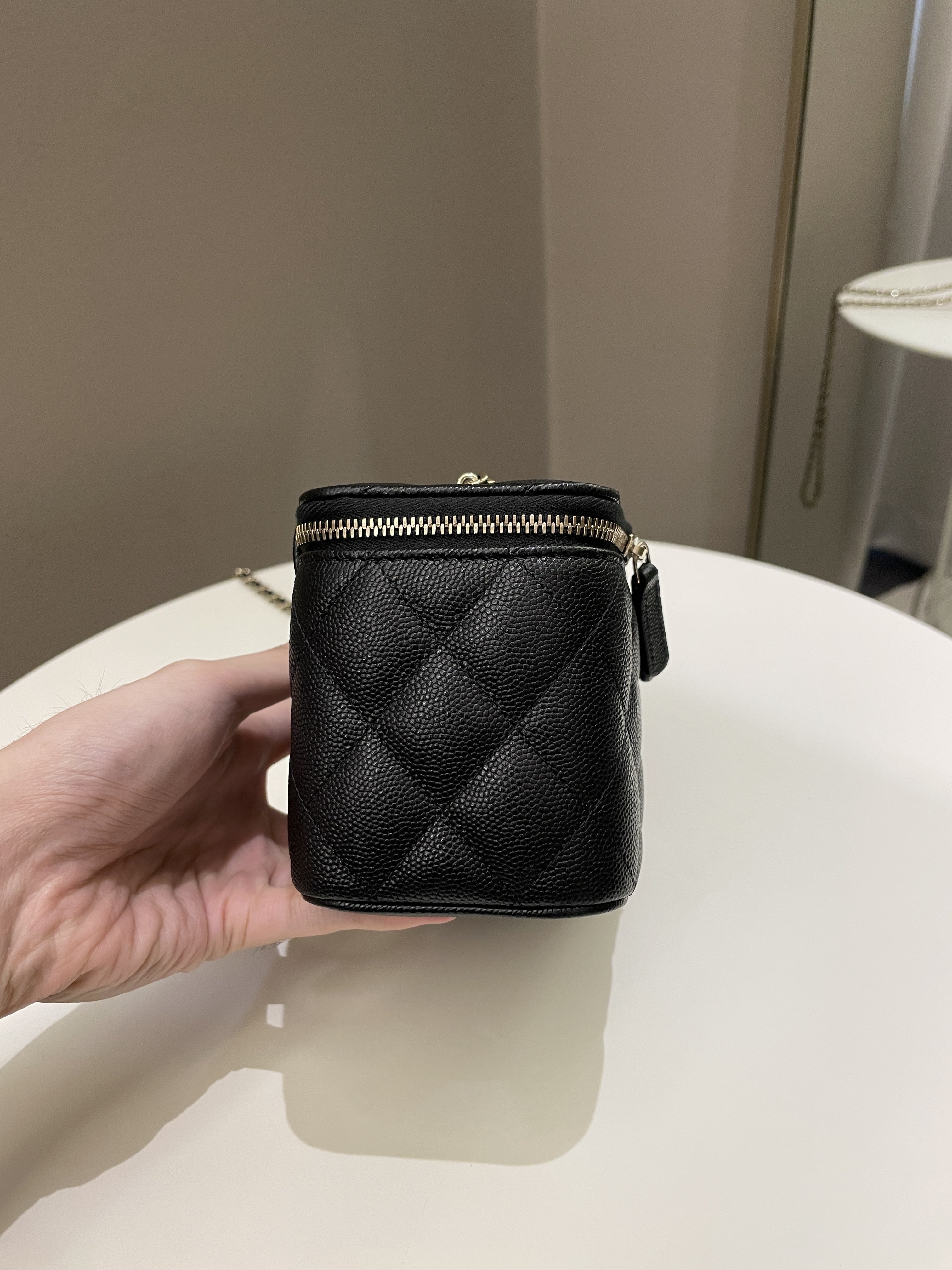 Chanel Quilted Mini Vanity Rectangular Black Caviar