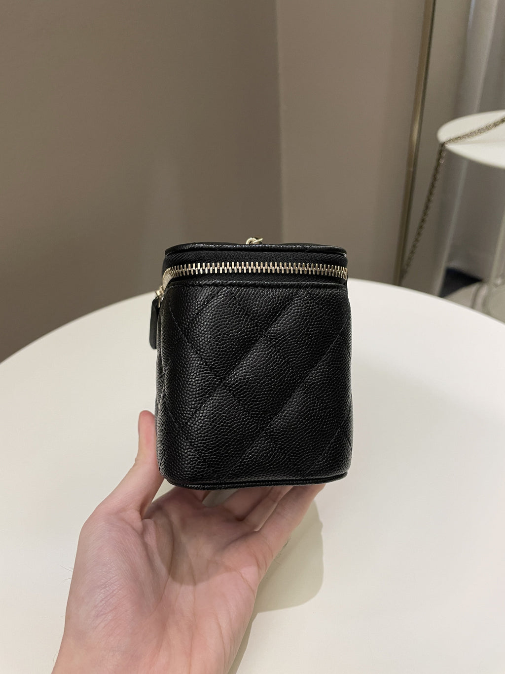 Chanel Quilted Mini Vanity Rectangular Black Caviar