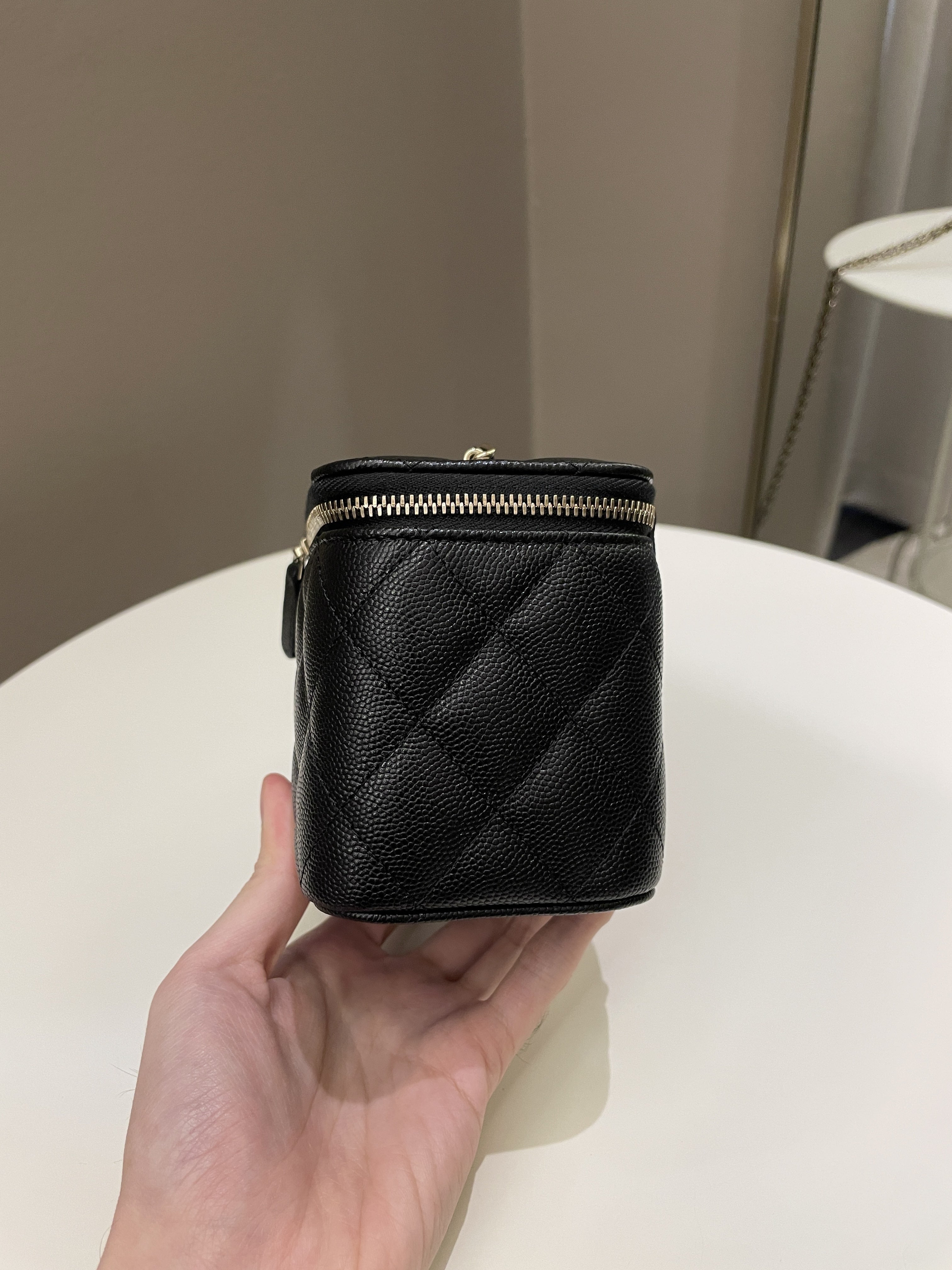 Chanel Quilted Mini Vanity Rectangular Black Caviar