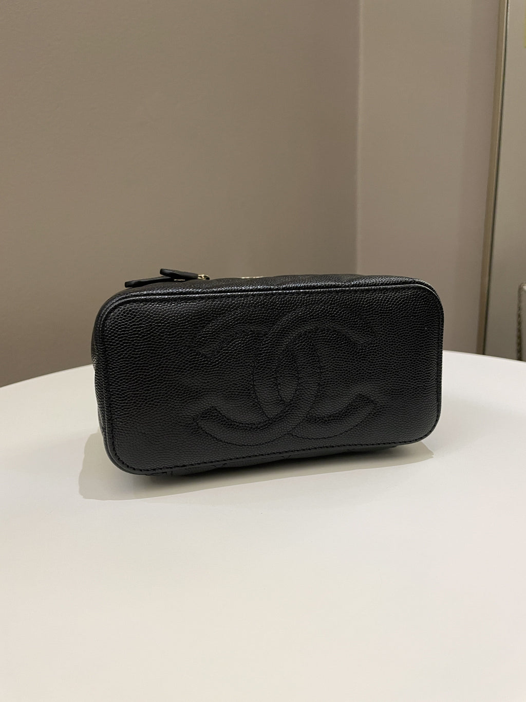 Chanel Quilted Mini Vanity Rectangular Black Caviar