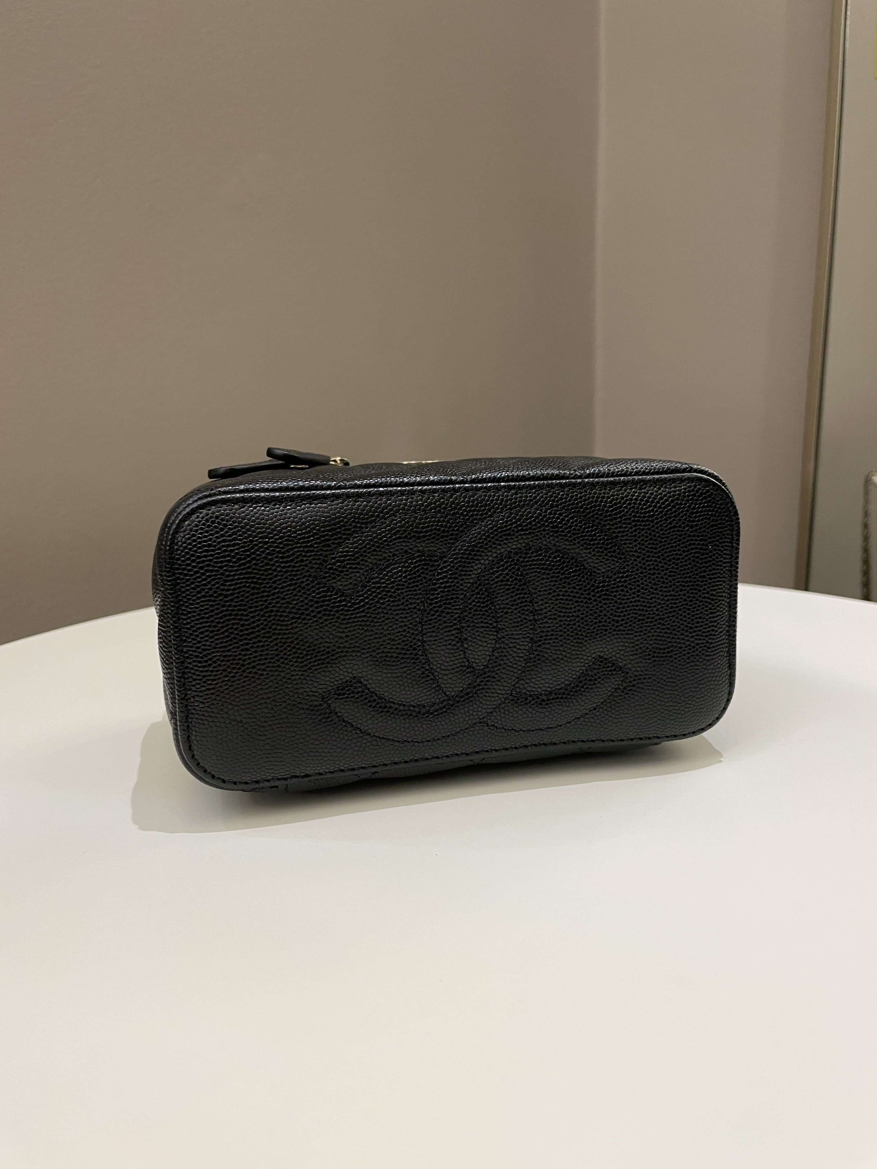 Chanel Quilted Mini Vanity Rectangular Black Caviar