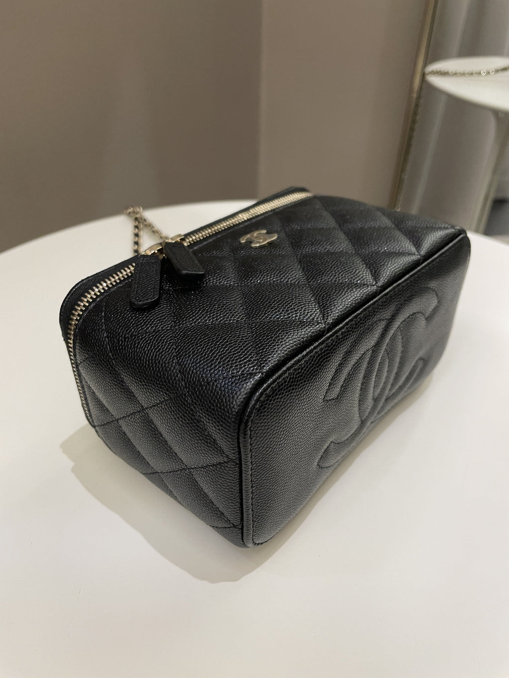 Chanel Quilted Mini Vanity Rectangular Black Caviar