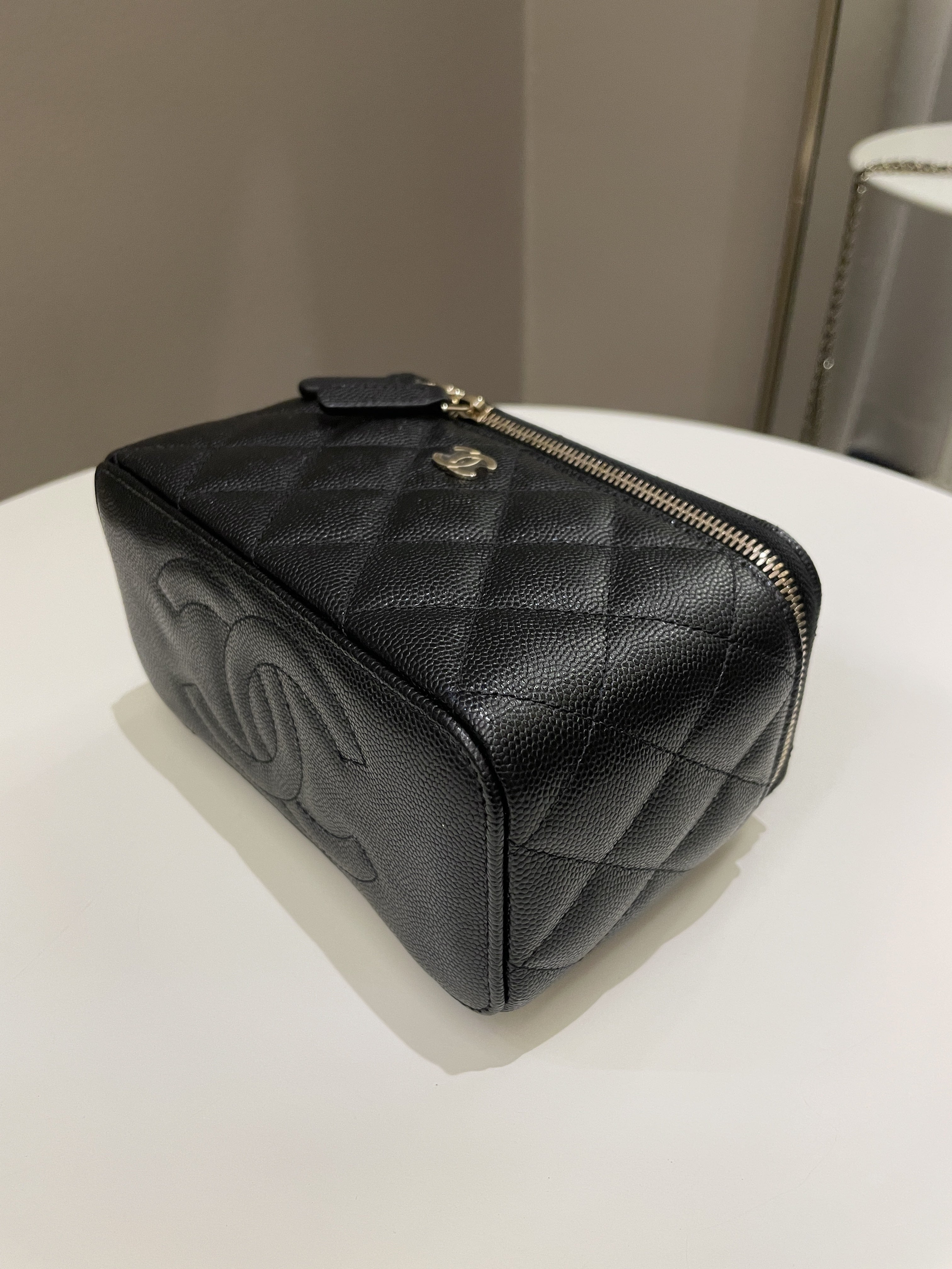 Chanel Quilted Mini Vanity Rectangular Black Caviar