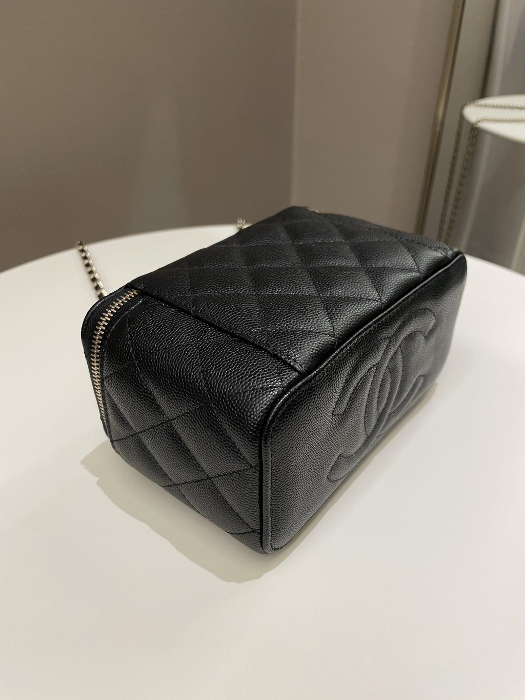 Chanel Quilted Mini Vanity Rectangular Black Caviar