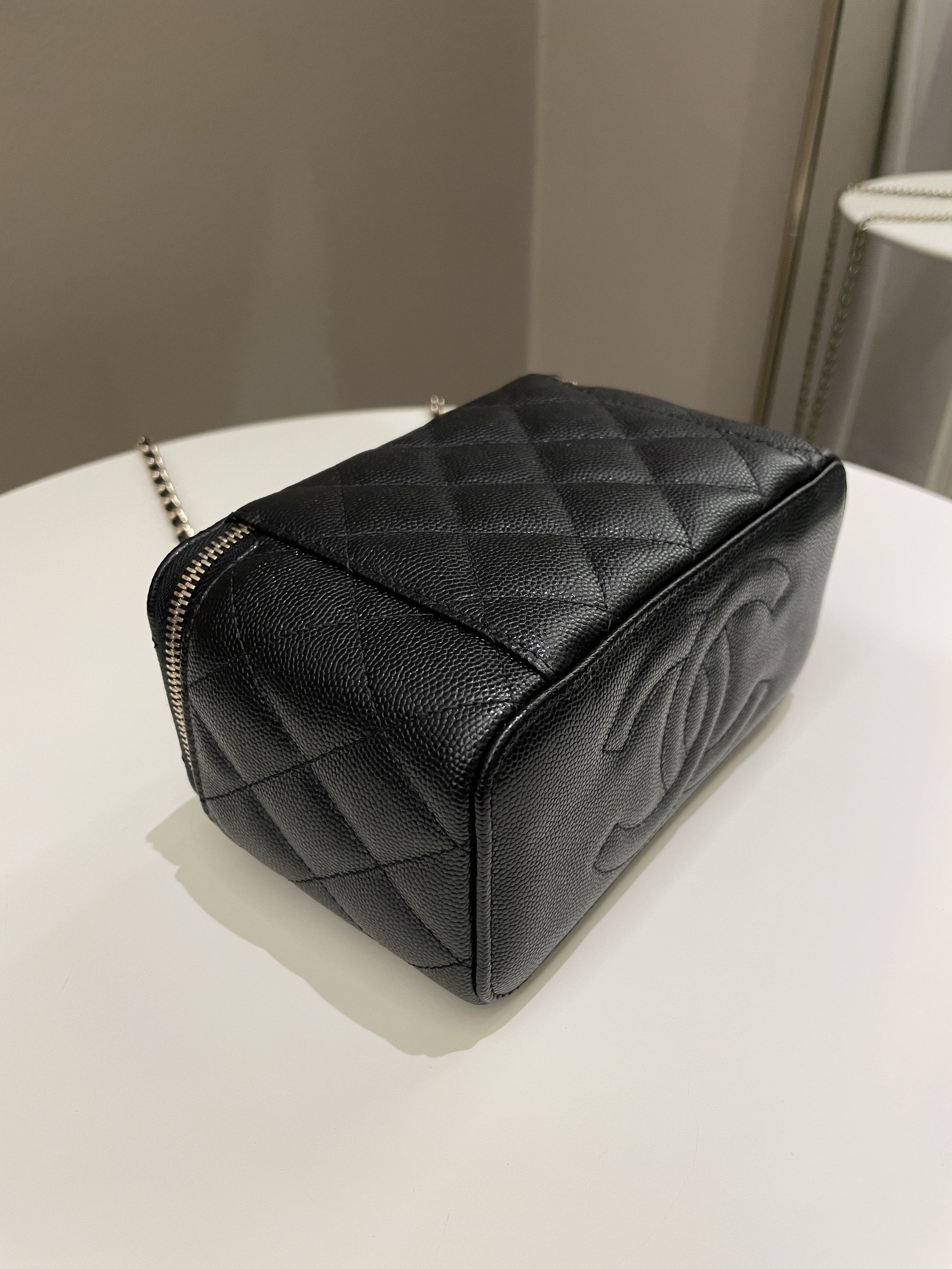 Chanel Quilted Mini Vanity Rectangular Black Caviar